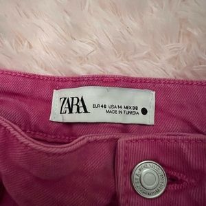 Pink high waist Zara jeans in size 14.